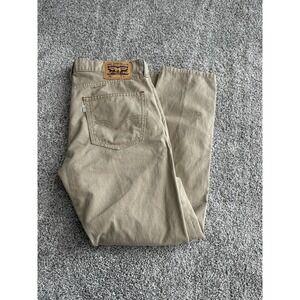 Levis 508 Jeans Men's 36x32 Tan Straight Soft Cotton Khaki Levi's 90's'